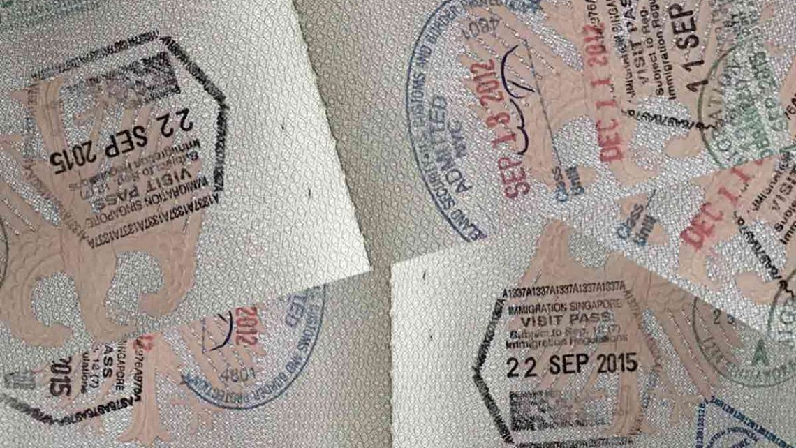 Bild vom Reisepass mit Stempel - Visum