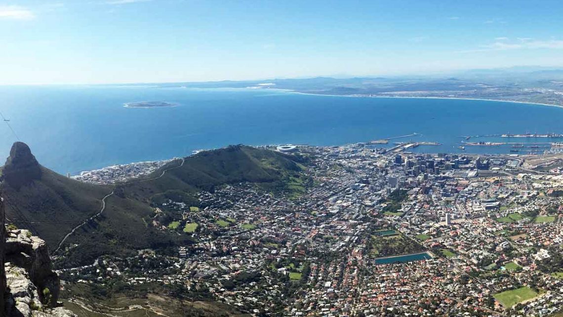 Panorama Bild vom tafelberg Kapstadt Südafrika mit Reisebericht